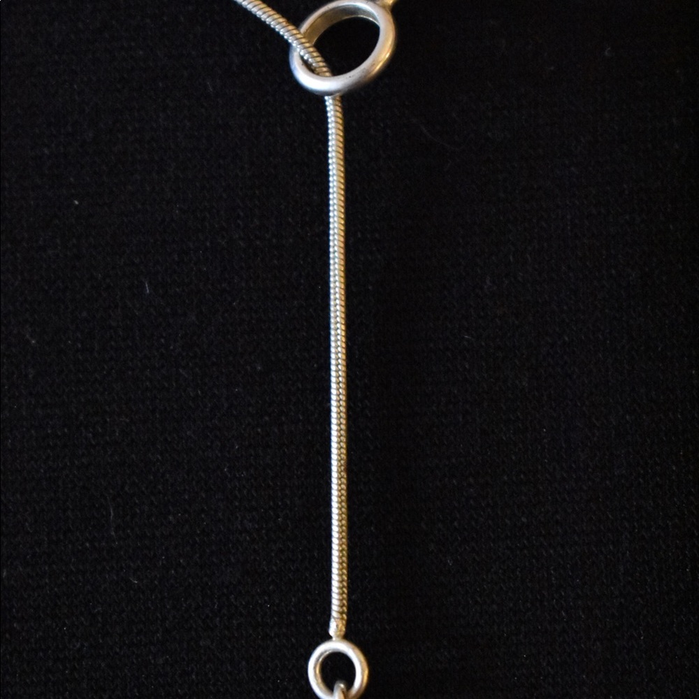 Rhinestone Lariat Y Shape Minimalist Necklace - Picture 3 of 5